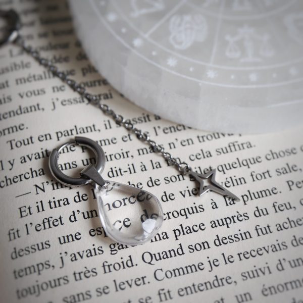 Boucles d'oreilles Cosmic Tears ☽ Argentées – Image 3