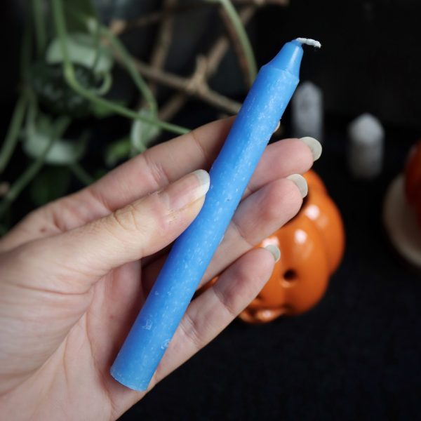 Bougie de sorcellerie☽ bleu clair – Image 2