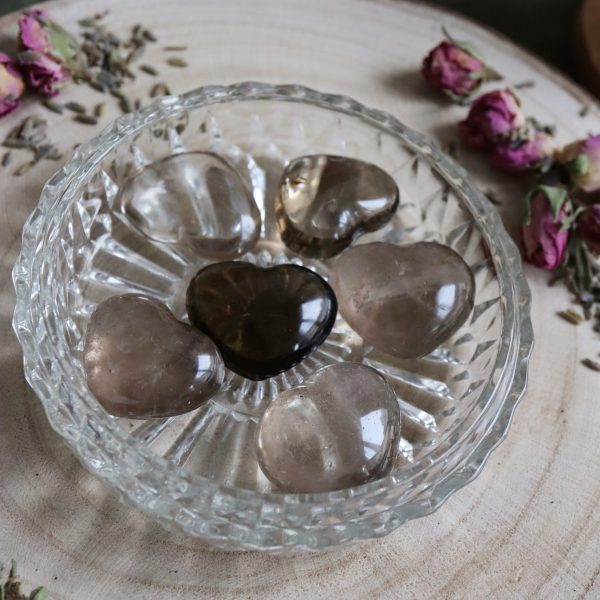 Cœur☽ Quartz rose, Quartz fumé ou Agate fleur – Image 6