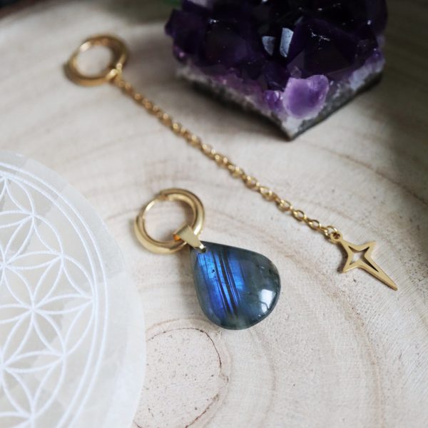 Boucles d'oreilles Cosmic Tears ☽ Dorées – Image 2