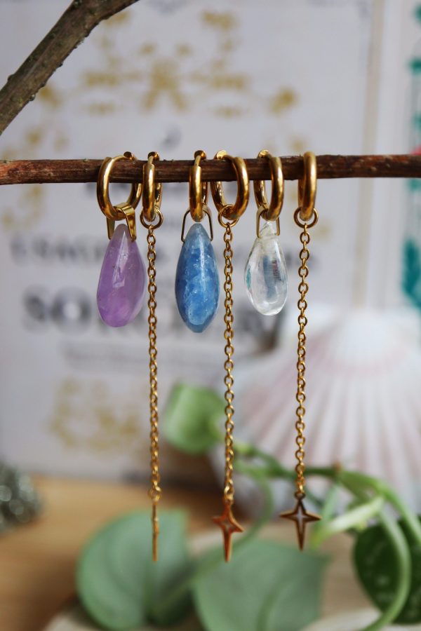 Boucles d'oreilles Cosmic Tears ☽ Dorées – Image 8