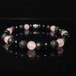 "Fuego Rosado" Quartz Rose Onyx & Pierre de Lave