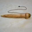 Pendule de radiesthésie : 11,5cm 29g, bois de charme et oeil de tigre - Fait-main
