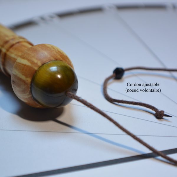 Pendule de radiesthésie : 11,5cm 29g, bois de charme et oeil de tigre - Fait-main – Image 7
