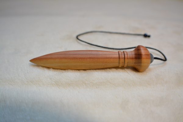 Pendule de radiesthésie : 9cm 20g, bois de genévrier et cristal de roche - Fait-main – Image 2