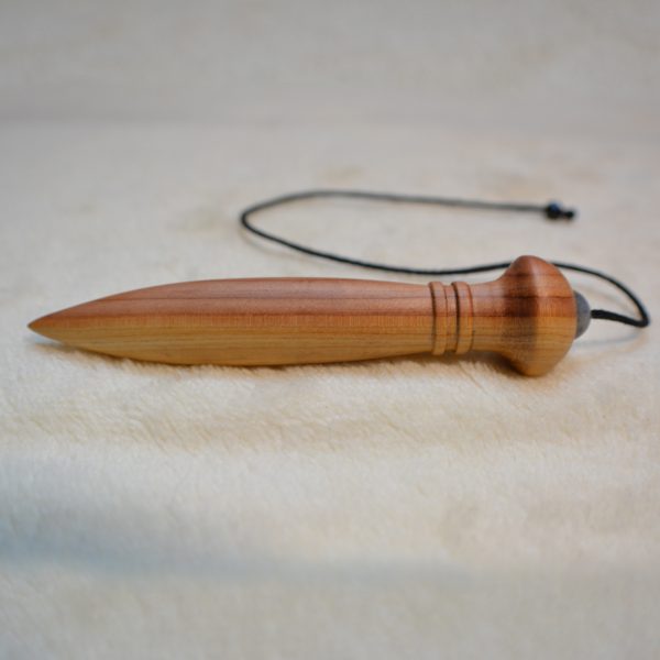 Pendule de radiesthésie : 9cm 20g, bois de genévrier et cristal de roche - Fait-main – Image 3
