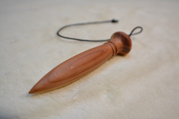 Pendule de radiesthésie : 9cm 20g, bois de genévrier et cristal de roche - Fait-main – Image 5