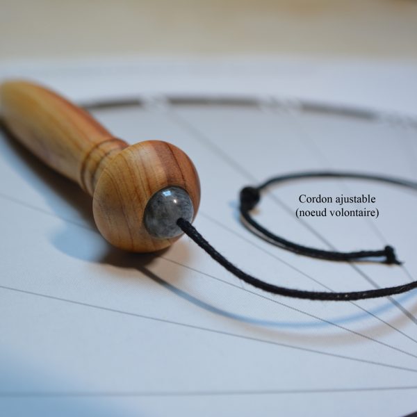 Pendule de radiesthésie : 9cm 20g, bois de genévrier et cristal de roche - Fait-main – Image 7