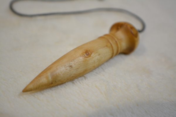 Pendule de radiesthésie : 7cm 15g, bois d'olivier et cristal de roche - Fait-main – Image 3