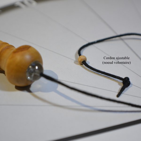Pendule de radiesthésie : 7cm 15g, bois d'olivier et cristal de roche - Fait-main – Image 5