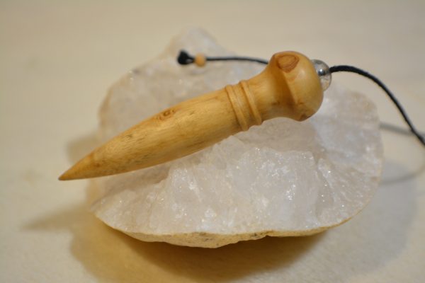 Pendule de radiesthésie : 7cm 15g, bois d'olivier et cristal de roche - Fait-main – Image 9
