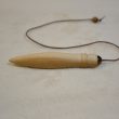 Pendule de radiesthésie : 7,5cm 12,5g, bois de peuplier et oeil de tigre - Fait-main