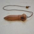 Pendule de radiesthésie : 5,5cm 12g, bois de genévrier et cristal de roche - Fait-main