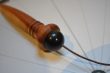 Pendule de radiesthésie : 8cm 18,5g, bois de genévrier et obsidienne dorée - Fait-main – Image 8