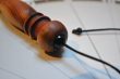 Pendule de radiesthésie : 8cm 18,5g, bois de genévrier et obsidienne dorée - Fait-main – Image 8