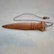 Pendule de radiesthésie : 7,5cm 15g, bois de genévrier et cristal de roche - Fait-main