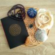 Mini carnet doré A6 - Fleur de vie